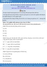 Đề thi giữa kì 1 Sinh 12 Chân trời sáng tạo - Đề số 5